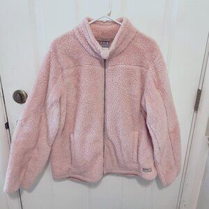 Avalanche - Long Sleeve Zip Jacket - Super Soft Sherpa Pink Teddy Zip Up Jacket